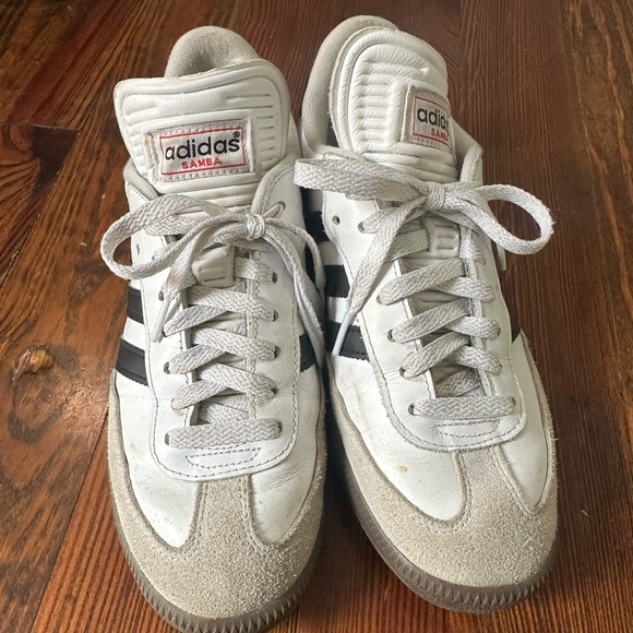 Adidas Samba White and Black Trainers - Picture 3 of 6